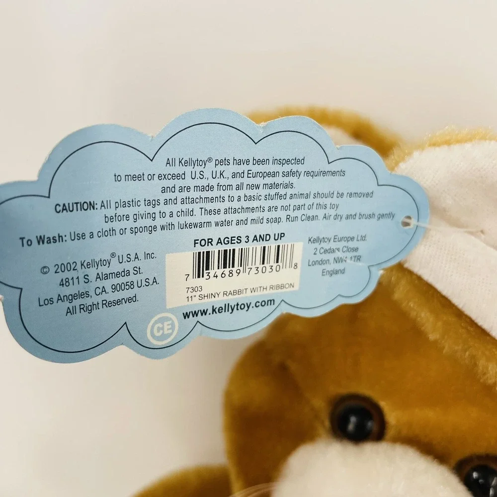 Kellytoy Play Pets Brown Shiny Rabbit Plush 11